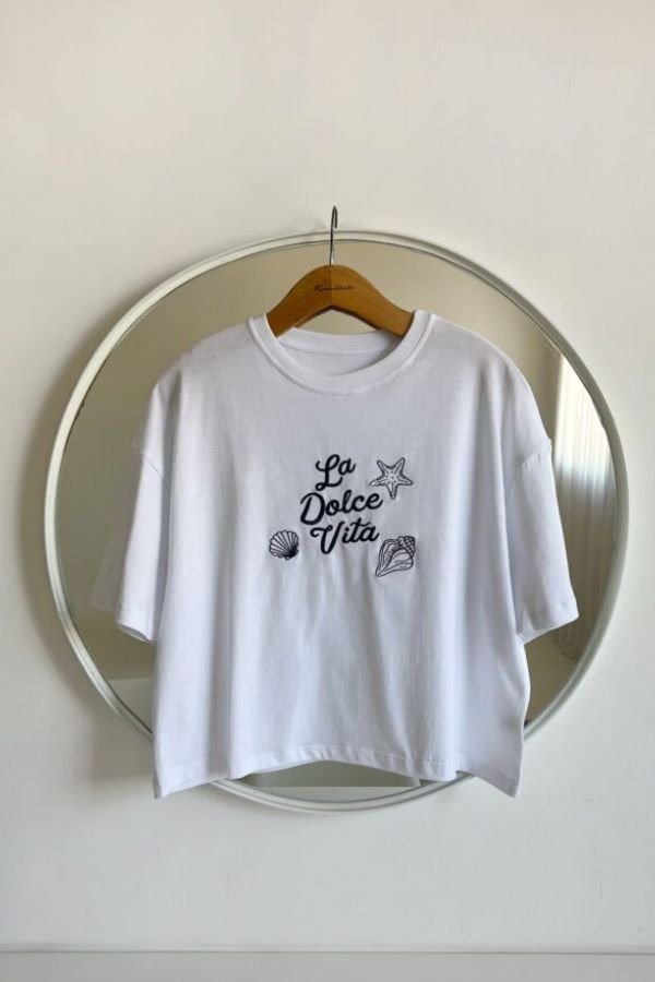 Producto - Remera Bordada Dolce Vita