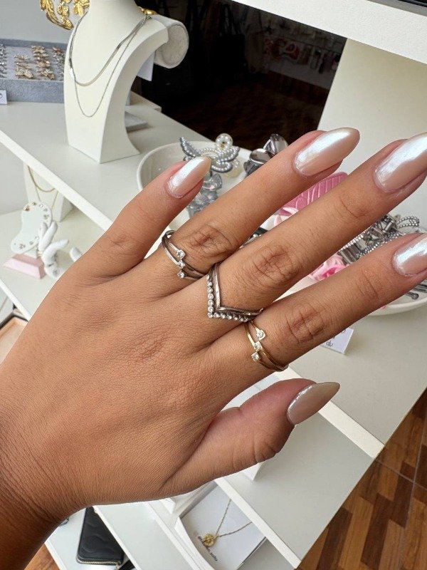 Producto - Anillos strass acero