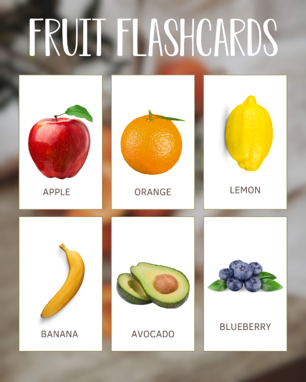 Producto - Fruits flashcards.