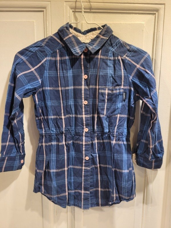 Producto - Camisa COFFEE cuadrille azul y rosa Talle 8 años - PRECIO: 16X