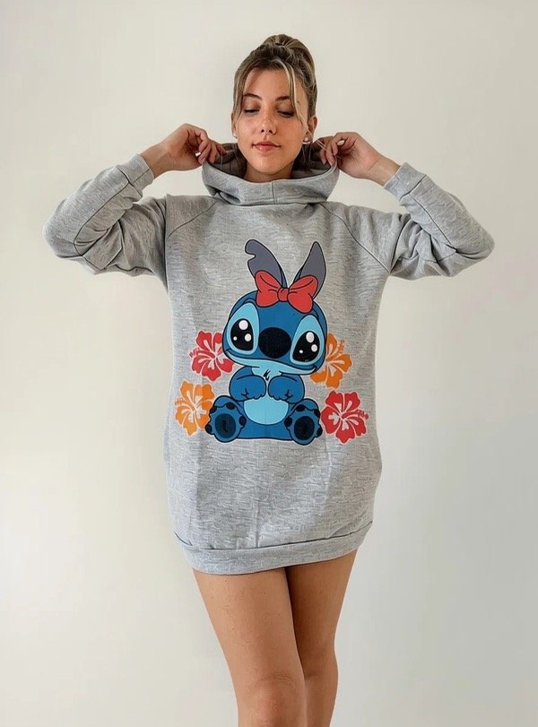 Producto - Maxibuzos Stitch moño gris