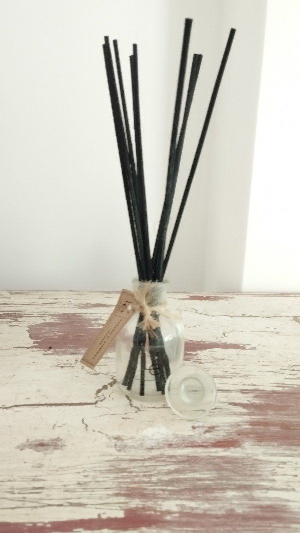 Producto - Difusor cristal con tapa + varillas+ refill