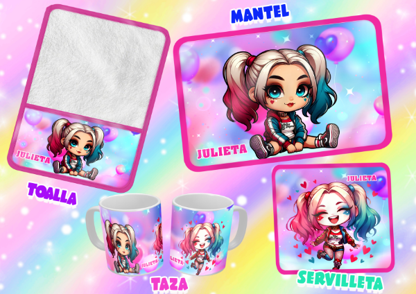 Producto - SET DE 4 ELEMENTOS HARLEY QUIIN IV