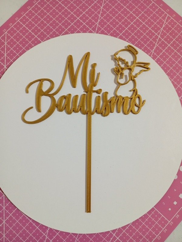 Producto - Toppers Mi bautismo con angelito