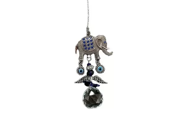 Producto - ARMONIZADOR ELEFANTE METAL CON OJO TURCO ANGELITO 25CM