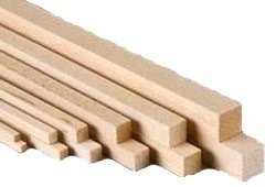Producto - Madera pino varilla 1000 mm 4 mm x 4 mm