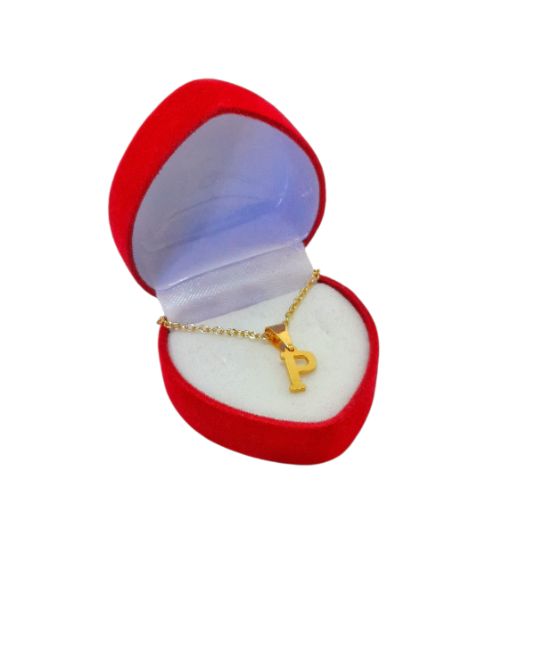 Producto - Inicial dorada pequeña letra P