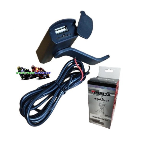 Producto - CARGADOR USB MOTOS C/LUZ IND. Y SOP. ESPEJO [HADA] -49072