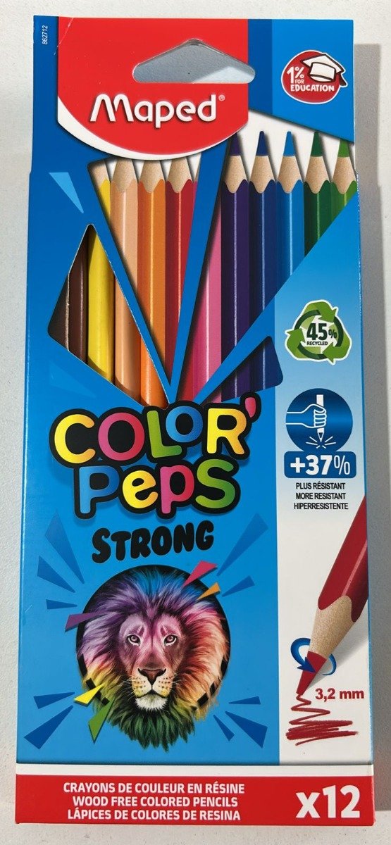 Producto - SET DE LAPICES MAPED COLOR PEPS STRONG DE 12 UNIDADES