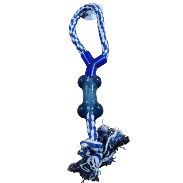 Producto - Soga Trenzada Con Hueso Mordillo Perros Juguete Anti Stress - 5