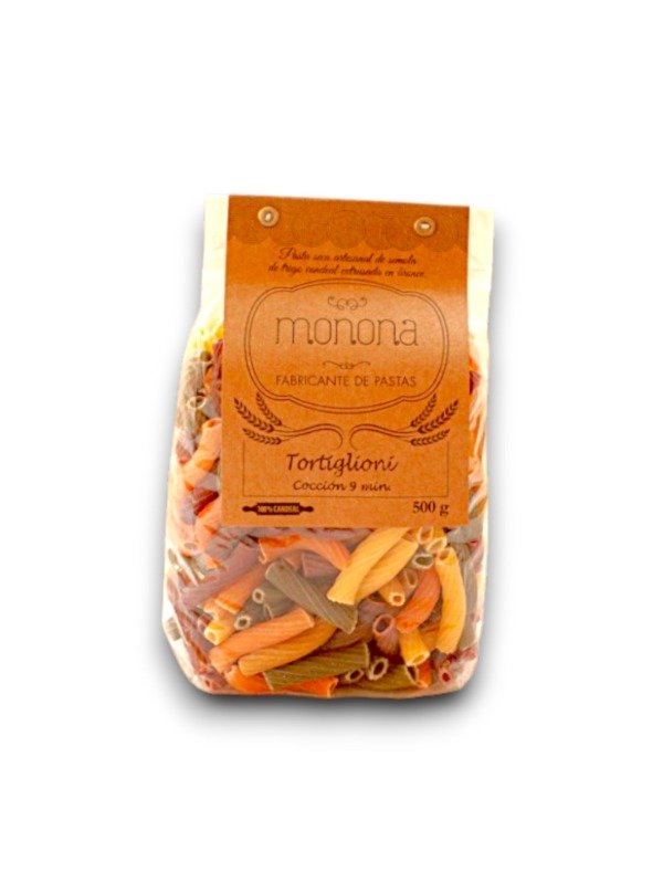 Producto - Fideos Tortiglioni Vegetales Trigo Candeal - Monona Pastificio