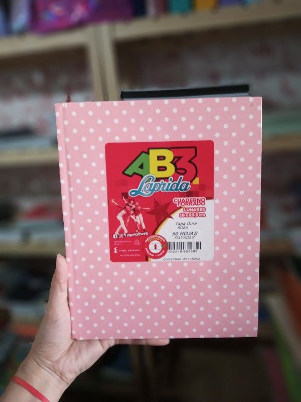 Producto - Cuaderno Laprida AB3 Con Lunares x50h Rosa T/Dura
