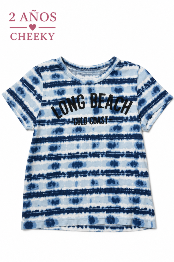 Producto - Remera celeste estampada Long Beach Cheeky - 0