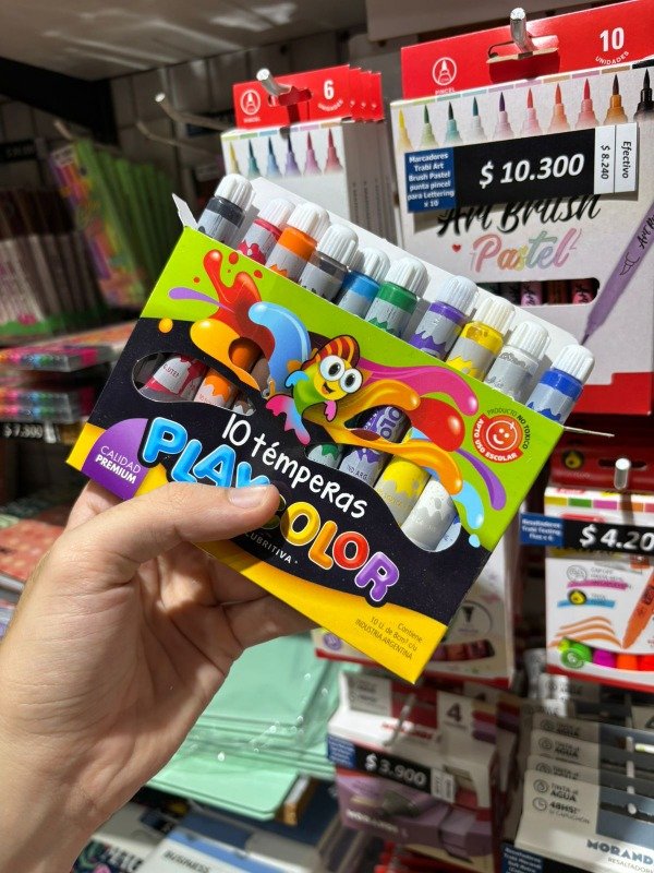 Producto - TEMPERA PLAYCOLOR 8 CC. X 10