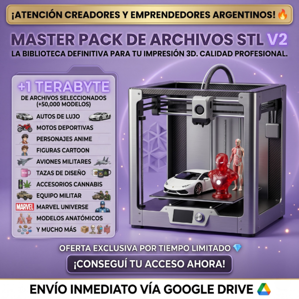 Producto - N38: MEGA PACK DE ARCHIVOS STL v2! (+1TB de contenido)!