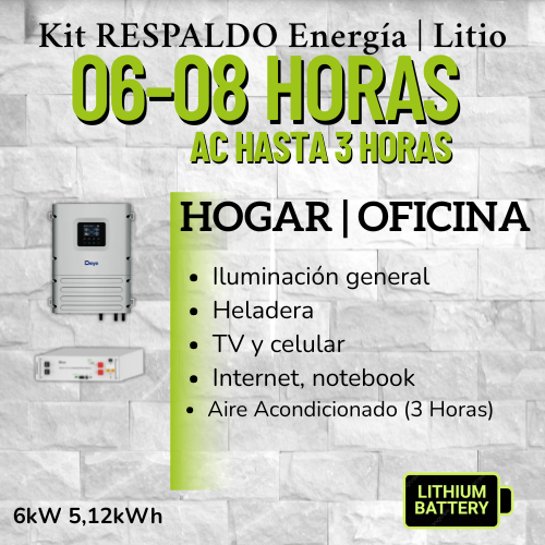 Producto - Kit de Respaldo 6 kW - Litio 5,12 kWh - 1