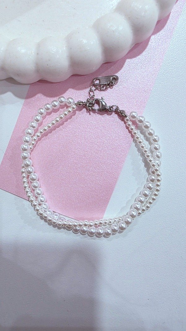 Producto - Pulsera perlas doble AQ - 1