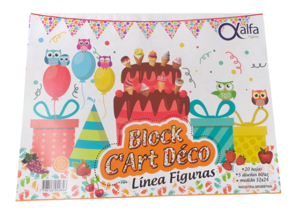 Producto - Block N5 x20H ALFA Figuras 32x24cm