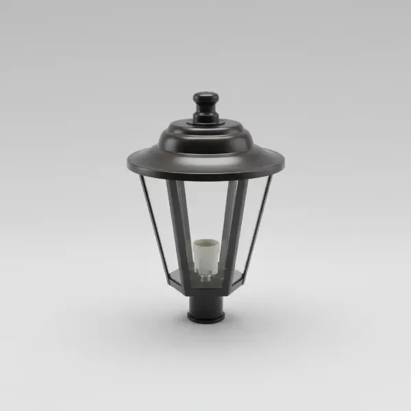 Producto - Farola Para Jardín Hexagonal Vidriada