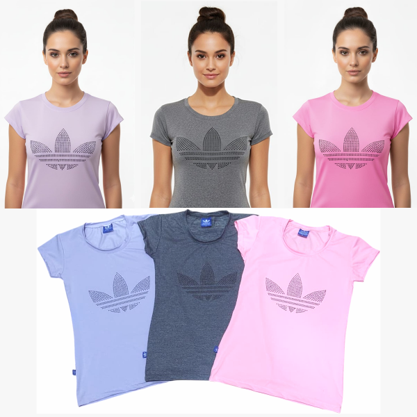 Producto - Remeras Deportiva Adidas Mujer con Strass Lycra y Microfibra