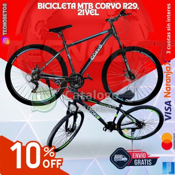 Producto - BICICLETA MTB CORVO R29, 21 VELOCIDADES