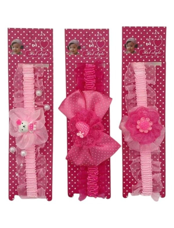 Producto - VINCHA BEBE X 12 PCS COLOR ROSA 1044-4