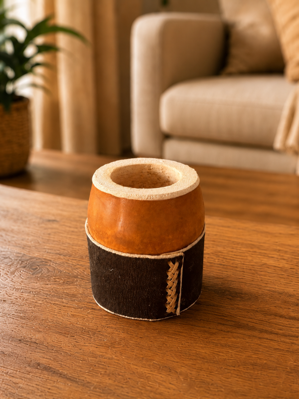 Producto - MATE CRIOLLO COQUITO CALABAZA PULIDA CON BASE DE CUERO