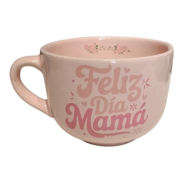 Producto - Tazon rosa feliz dia mama