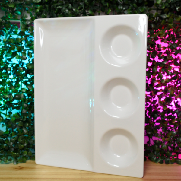 Producto - PLATO CON CAZUELA 30X23CM BLANCO DS5828