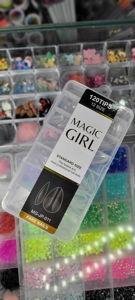 Producto - Tips cortos pre limados Almendra, cuadradas y stilettos magic Girls