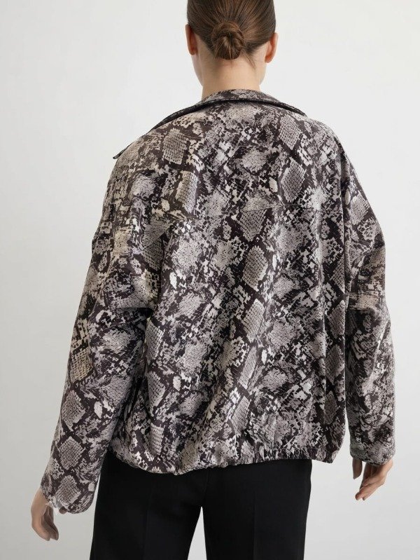 Producto - Campera Over con pinzas Bengalina Print (Art. 6224) - 1