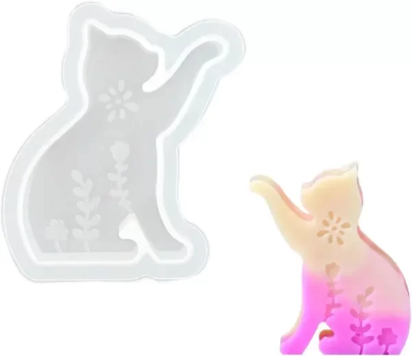 Producto - Molde silicona gato levantando pata - 0