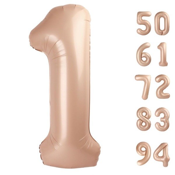 Producto - GLOBO NUMERO 32" BEIGE (SOLO NUMERO UNO)