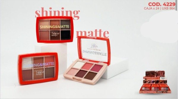 Producto - Paleta de sombras x6 tonos Matte y Shining Tejar