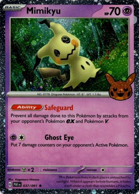 Producto - Mimikyu - 037/091 - Paldean Fates - Cosmos Trick or Trade BOOster 2024