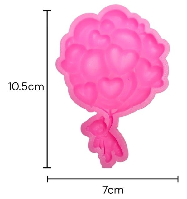 Producto - MOLDE SILICONA OSITO CON RACIMO DE GLOBOS - 1
