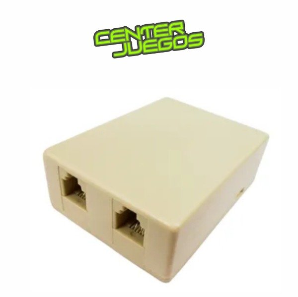 Producto - CAJA TELEFONICA ROSETA EXTERIOR RJ 11 CON ADHESIVO 2 SALIDA -:OUTLET:- BOX 4 (1)