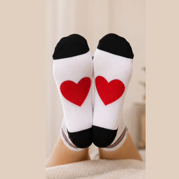 Producto - Medias Corazón Blancas Algodón