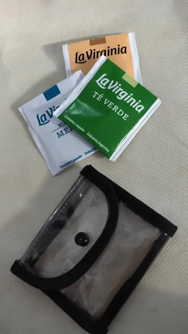 Producto - PORTA SAQUITO DE TE TRANSPARENTE CON NEGRO