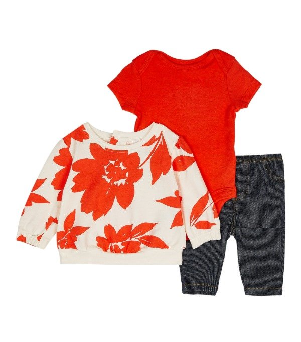 Producto - Conjunto Carter's flores rojas