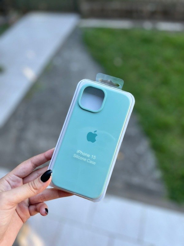 Producto - Iph 15 silicona case verde agua