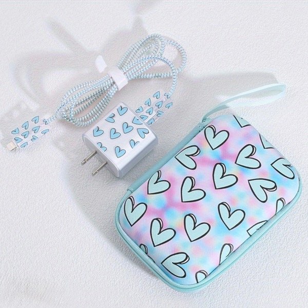 Producto - Protector de cargador celeste + valija