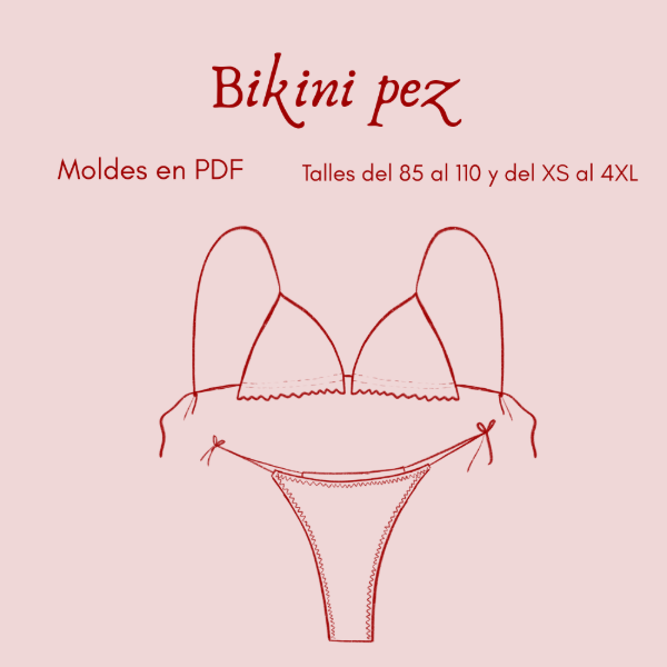 Producto - Promo! Moldes PDF - Bikini pez