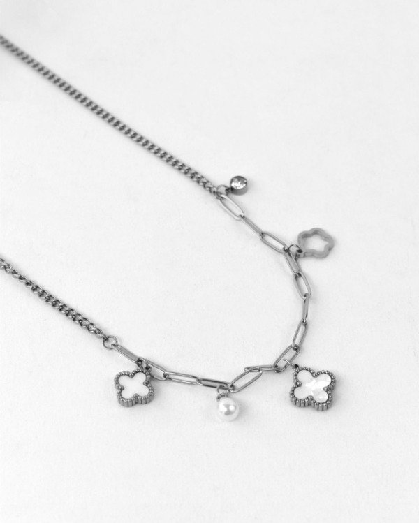 Producto - Collar Flora Plateado