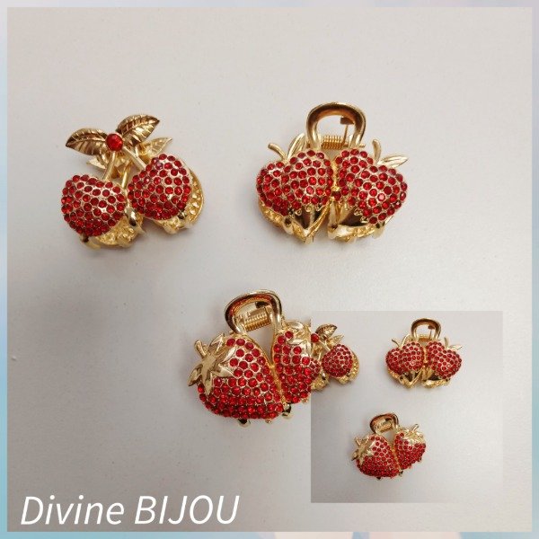Producto - Broche strass rojo