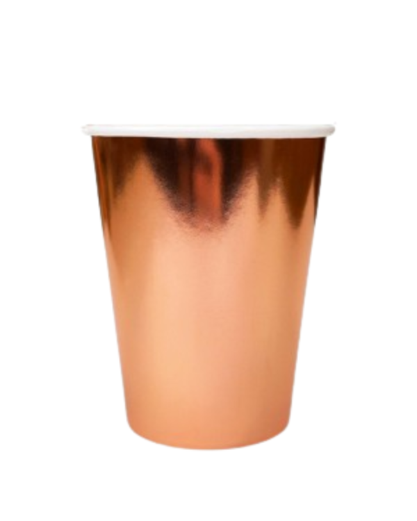Producto - VASO DE POLIPAPEL FULL ROSA GOLD 266cc x 6 Unidades