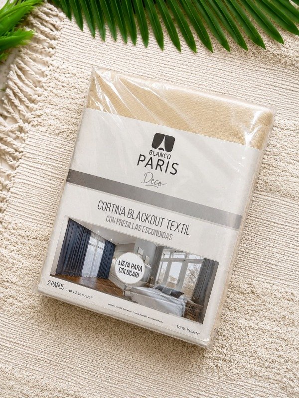 Producto - Cortina Blackout 2 Paños Crema