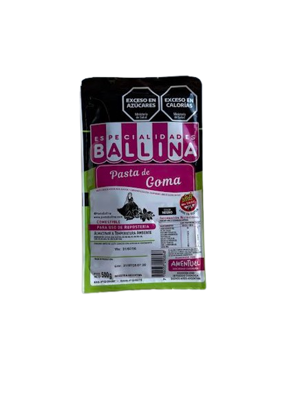 Producto - Pasta ballina pasta de goma negra 500gr