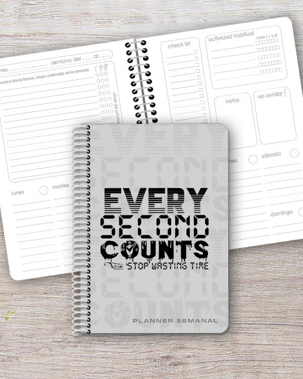 Producto - Planner Semanal A5 dis. every second counts