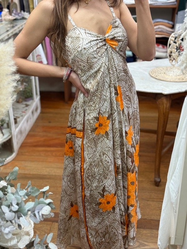 Producto - Vestido seda largo con frunce